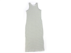 Name It oil green/bright white striped maxi tank dress